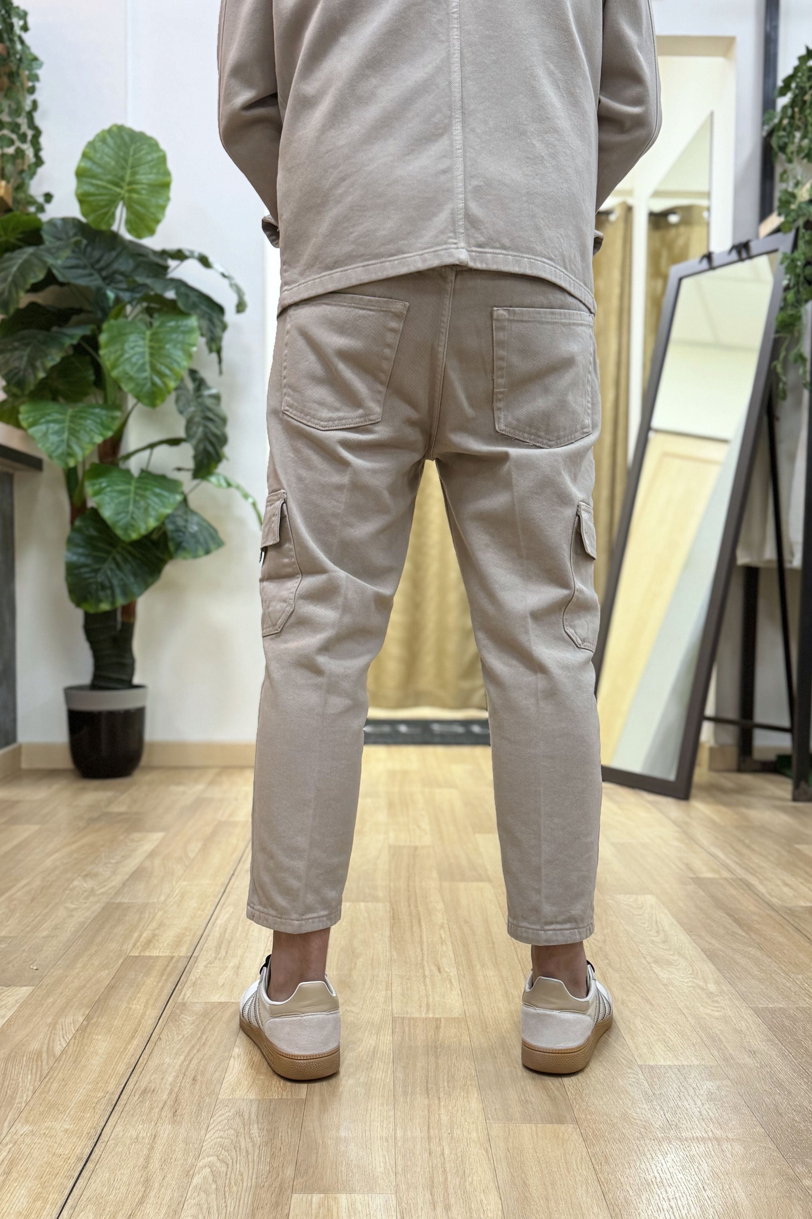 PantaJeans カーゴ ダークベージュ